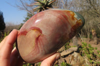 Polished Polychrome Jasper Standing Free Forms  x 2 From Mahajanga, Madagascar