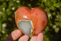 Polished Polychrome Jasper Hearts  x 6 From Mahajanga, Madagascar