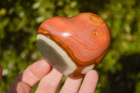 Polished Polychrome Jasper Hearts  x 6 From Mahajanga, Madagascar