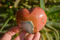 Polished Polychrome Jasper Hearts  x 6 From Mahajanga, Madagascar