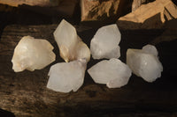 Natural Large Quartz Crystals  x 6 From Madagascar