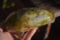 Polished Green Opal Standing Free Form  x 1 From Antsirabe, Madagascar