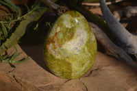 Polished Green Opal Standing Free Form  x 1 From Antsirabe, Madagascar