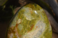 Polished Green Opal Standing Free Form  x 1 From Antsirabe, Madagascar