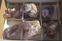 Natural Jacaranda Amethyst Clusters x 6 From Mumbwa, Zambia