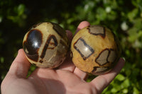 Polished Septeria (Calcite & Aragonite) Spheres x 6 From Madagascar