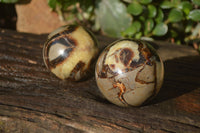 Polished Septeria (Calcite & Aragonite) Spheres x 6 From Madagascar