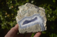 Natural Blue Lace Agate Geode Specimens  x 4 From Nsanje, Malawi