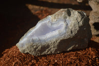 Natural Blue Lace Agate Geode Specimens  x 4 From Nsanje, Malawi