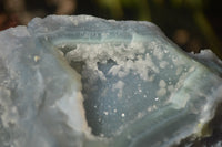 Natural Etched Blue Chalcedony Specimens  x 3 From Nsanje, Malawi