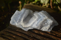 Natural Etched Blue Chalcedony Specimens  x 3 From Nsanje, Malawi