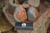 Polished One Side Polished Polychrome Jasper Nodules  x 6 From Mahajanga, Madagascar