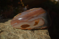 Polished One Side Polished Polychrome Jasper Nodules  x 6 From Mahajanga, Madagascar