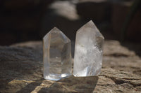 Polished Clear Quartz Crystal Points x 12 From Madagascar