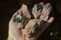 Natural Pink Salrose Cobaltion Dolomite Specimens x 6 From Kakanda, Congo