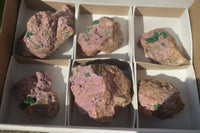 Natural Pink Salrose Cobaltion Dolomite Specimens x 6 From Kakanda, Congo