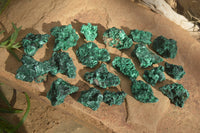 Natural Chatoyant Silky Malachite Specimens  x 35 From Congo