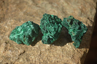 Natural Chatoyant Silky Malachite Specimens  x 35 From Congo