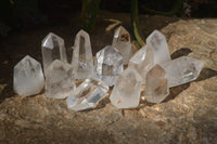 Polished Clear Quartz Crystal Points x 12 From Madagascar