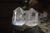 Polished Clear Quartz Crystal Points x 12 From Madagascar