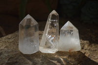 Polished Clear Quartz Crystal Points x 12 From Madagascar