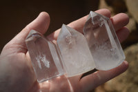 Polished Clear Quartz Crystal Points x 12 From Madagascar