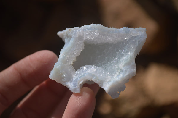 Natural Etched Blue Chalcedony Specimens  x 35 From Malawi