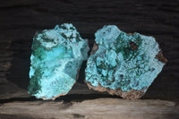 Natural Drusy Chrysocolla Dolomite Specimens x 2 From Likasi, Congo