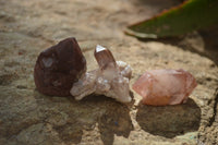 Natural Red Hematoid Quartz Specimens x 24 From Karoi, Zimbabwe