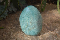 Polished Blue Amazonite Standing Free Forms  x 3 From Ambositra, Madagascar