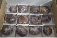 Polished Dream Amethyst Galet / Palm Stones x 12 From Ambatondrazaka, Madagascar