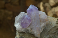 Natural Jacaranda Amethyst Clusters x 6 From Mumbwa, Zambia