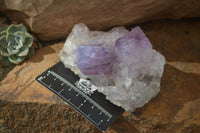 Natural Jacaranda Amethyst Clusters x 6 From Mumbwa, Zambia