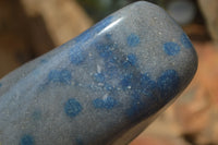 Polished Blue Spotted Spinel Quartz Standing Free Forms x 2 From Madagascar