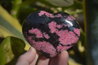 Polished Rhodonite Hearts x 4 From Ambindavato, Madagascar