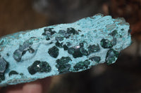 Natural Drusy Chrysocolla & Malachite Dolomite Specimens x 2 From Kakanda, Congo