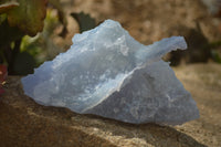 Natural Etched Blue Chalcedony Specimens  x 3 From Malawi