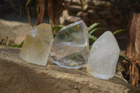 Polished Mixed Quartz Crystal Points x 3 From Madagascar