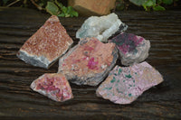 Natural Pink Salrose Cobaltion Dolomite Specimens x 6 From Kakanda, Congo