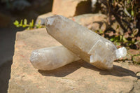 Natural Double Terminated Quartz Crystals  x 3 From Madagascar