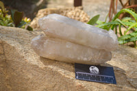 Natural Double Terminated Quartz Crystals  x 3 From Madagascar