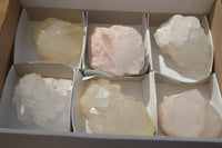 Natural Castle Quartz Crystals  x 6 From Madagascar