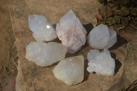 Natural Castle Quartz Crystals  x 6 From Madagascar