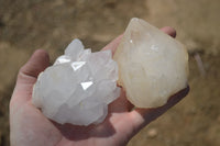 Natural Castle Quartz Crystals  x 6 From Madagascar