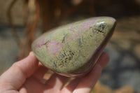 Polished Stichtite & Serpentine Standing Free Forms x 2 From Barberton, South Africa