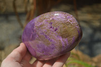 Polished Stichtite & Serpentine Standing Free Forms x 2 From Barberton, South Africa