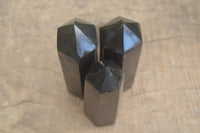 Polished Black Basalt Points  x 6 From Madagascar