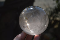 Polished Clear Smokey Quartz Crystal Ball x 1 From Madagascar