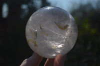 Polished Clear Smokey Quartz Crystal Ball x 1 From Madagascar