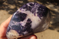 Polished Silver Leaf Lepidolite Standing Free Forms  x 2 From Zimbabwe